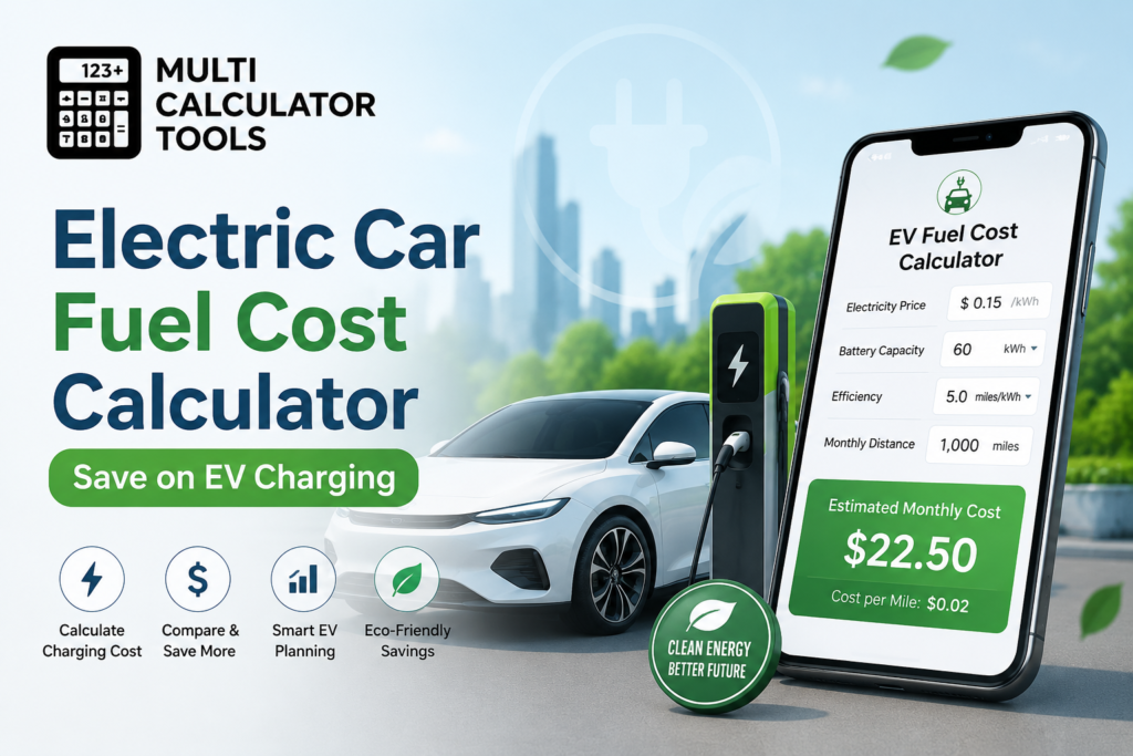 Electric Car Fuel Cost Calculator – Save on EV Charging
